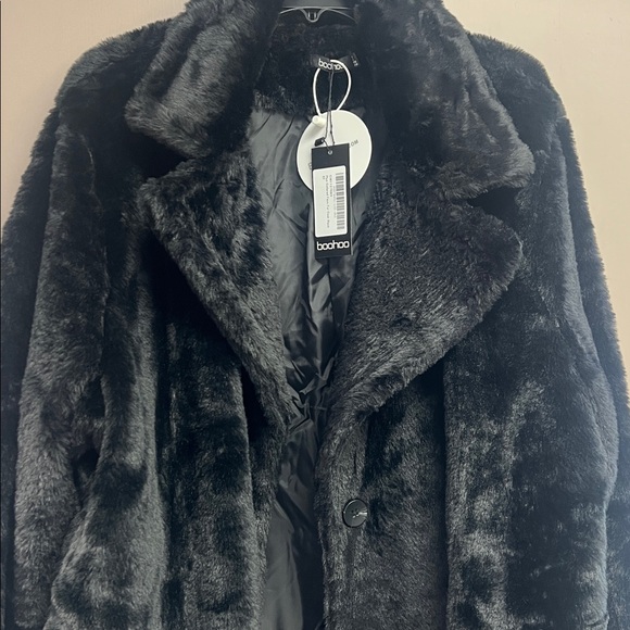 Black faux fur coat - Picture 2 of 6